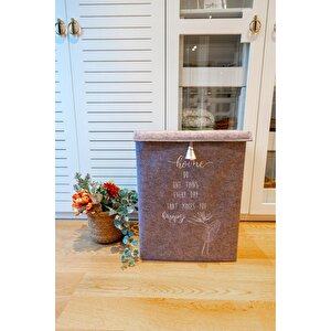 Keçe Kapaklı Çok Amaçlı Mega Kutu Gri 55x41x30 Cm