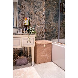 Keçe Kapaklı Çok Amaçlı Mega Kutu Bej 55x41x30 Cm Bej