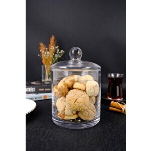 Digithome Tekli Cam Kapaklı Erzak Saklama Kabı Kavanoz Şeffaf 12 Cm