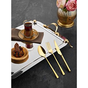 Hüma Gold 36 Prç. Çatal Kaşık Bıçak Takımı Seti