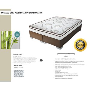 Gi̇zli̇ Pedli̇ Bambu Çi̇ft Ki̇şi̇li̇k Yatak 180x200 cm