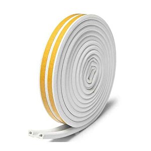 Kapı Pencere Bandı Fitili Yapışkanlı Soğuk Izolasyon Bant 3x2=6 Metre (beyaz) 1 Kapı İçin İdeal Boyut