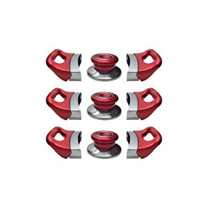 Kırmızı Tencere Tava Yan Kulpları Ve Kapak Kulpu Seti - 3 Set