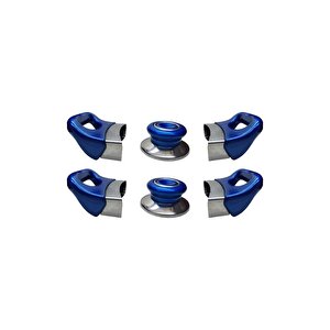 Mavi Tencere Tava Yan Kulpları Ve Kapak Kulpu Seti - 2 Set