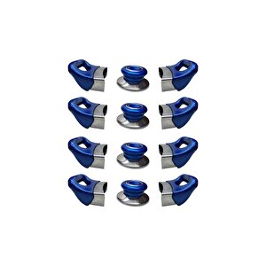 Mavi Tencere Tava Yan Kulpları Ve Kapak Kulpu Seti - 4 Set