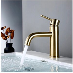 Alfa Serisi Gold Lavabo Bataryası Pirinç Dökümü