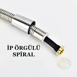 Sardıcı Sürgülü Duş Seti Lüks Krom Sürgü Ve Sabunluk Örgülü Hortum Duş Seti