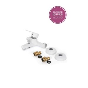 Sardıcı Beyaz Delta  3'lü Set  1 Adet Delta Mutfak Bataryası 1 Adet Lavabo Bataryası 1 Adet Delta Banyo Bataryası