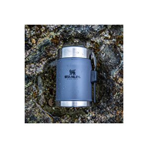 The Legendary Food Jar ve Spork Paslanmaz Çelik Mavi Yemek Termosu Kaşıklı 0,40 Lt