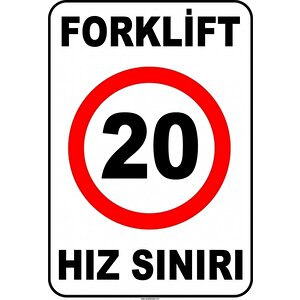 At 1426 - Forklift Açık Alan Hız Sınırı, 20 Km/saat