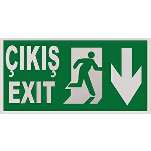 Pvc Levha - Çıkış/exit Aşağı Yön
