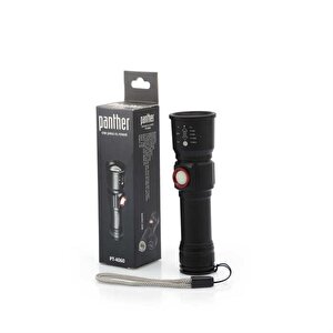 Usb Şarjlı Metal Zoom El Feneri Pt-4060