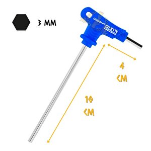 Fixio Saplı Avuç İçi T Alyan Anahtar - 3 Mm.