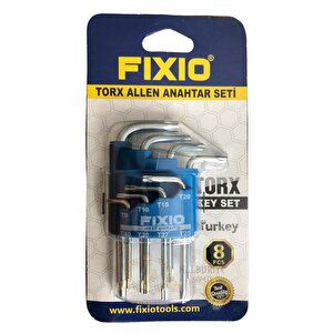 Fixio Torx Alyan Anahtar Takımı - Kısa - 8 Parça Tork Allen