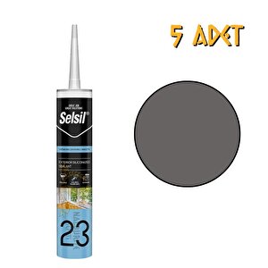 Yağmura Dayanıklı Silikonize Mastik Antrasi̇t 485 Gr. - 5 Adet