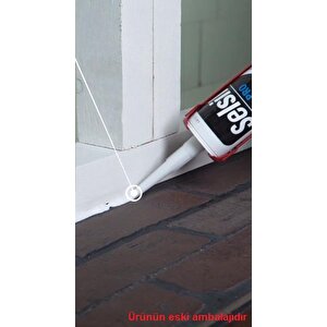 Yağmura Dayanıklı Silikonize Mastik Beyaz 485 Gr. - 5 Adet