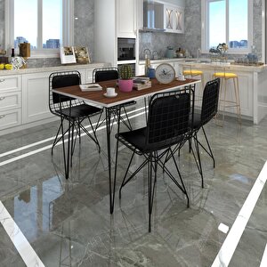 Knsz Masa Sandalye Takımı Hem75mazlum Cvzsyh 130*070 Sm 4 Sandalye Syhsyh Sırt Minderli
