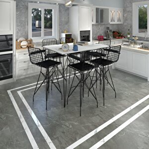 Knsz Masa Sandalye Takımı Hem105zengin Byzsyh 130*070 6 Sandalye Syhsyh Kolçaklı