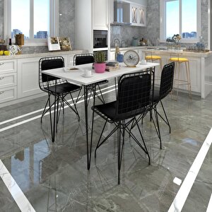Knsz Masa Sandalye Takımı Hem75mazlum Byzsyh 130*070 Sm 4 Sandalye Syhsyh Sırt Minderli