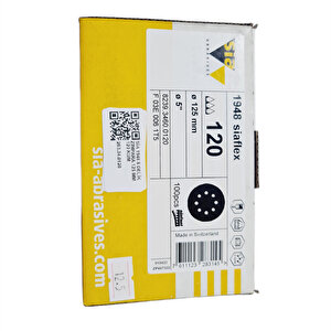 SİA 1948 SİAFLEX  8 DELİKLİ ZIMPARA 125 MM 120 KUM  | AHŞAP İŞLERİNİZDE MÜKEMMEL SONUÇLAR | 25 ADET