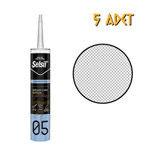 Mutfak Banyo Duşakabin Silikonu Şeffaf 280 Ml. - 5 Adet