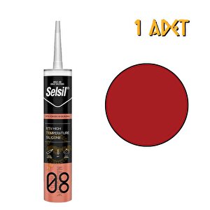 Rtv 250 Derece Dayanıklı Isı Silikonu Kırmızı 310 Ml. - 1 Adet
