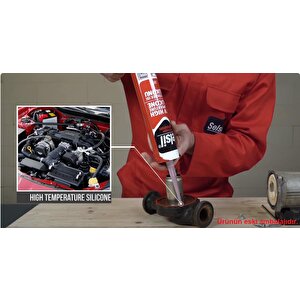 Rtv 250 Derece Dayanıklı Isı Silikonu Kırmızı 310 Ml. - 1 Adet