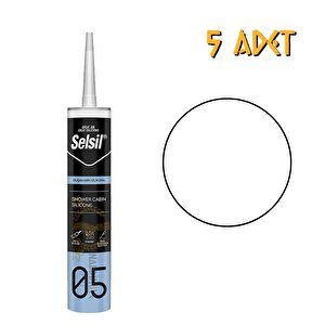 Mutfak Banyo Duşakabin Silikonu Beyaz 280 Ml. - 5 Adet