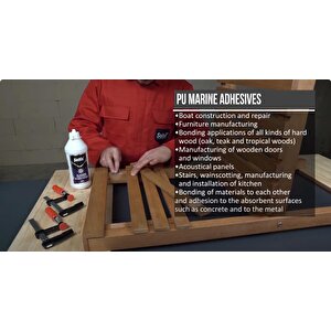 Suya Dayanıklı Poliüretan Deniz Tutkalı Şeffaf 500 Gr.