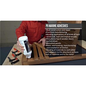 Suya Dayanıklı Poliüretan Deniz Tutkalı Şeffaf 500 Gr.