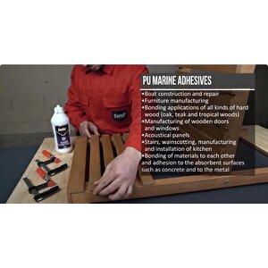 Selsil Suya Dayanıklı Poliüretan Deniz Tutkalı Şeffaf 500 Gr.