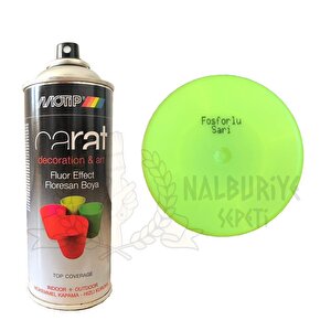 Carat Akrilik Sprey Boya Floresan Fosforlu Sarı 400 Ml