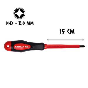 Cer-pa Norm Prosoft İzoleli Tornavida Mıknatıslı Yildiz Uçlu Ph3 - 15 Cm.