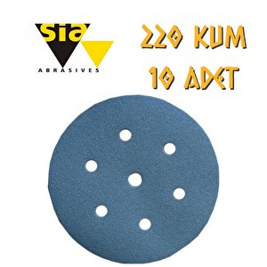 1949 Hookit 7 Delikli Cırt Zımpara 150 Mm - P220 Kum - 10 Adet