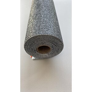 50x280cm(1,4m2) Koyu Gri Dekor Isı Ve Ses Yalıtım Yapışkanlı Duvar Kağıdı Dokulu Esnek Silinebilir