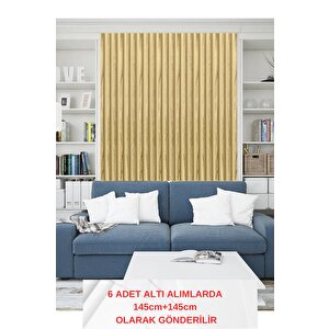 16x290cm 1 Adet Atc Gold Prefabrik Ofis Konut Dekoratif Pvc Kaplama Lambiri Duvar Paneli