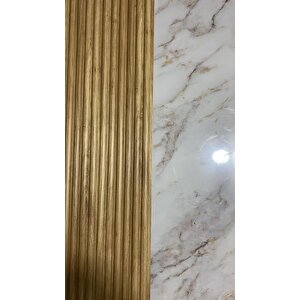 16x290cm 1 Adet Atc Gold Prefabrik Ofis Konut Dekoratif Pvc Kaplama Lambiri Duvar Paneli