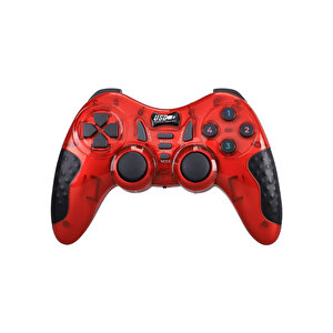 7in1 Pc/ps2/ps2/ps3/pc360/tv/tvbox/android Cihazlar Ile Uyumlu Kablosuz Gamepad Kırmızı