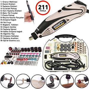 Gravür Hobi Seti Oyma Yazı Yazma Makinesi Uzatma Spiralli Set Hediyeli 6 Kademeli Devir Ayarlı