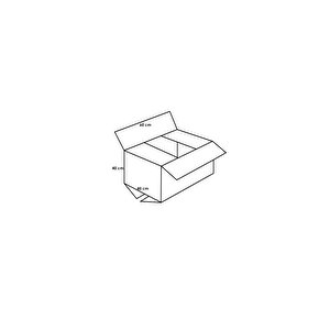 Karton Koli - 40 X 60 X 40 Cm - Beyaz - Çeyi̇z Koli̇si̇ - 50 Li Paket