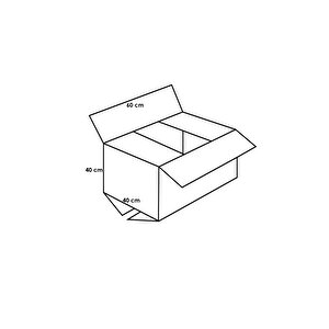 Karton Koli - 55 X 80 X 65 Cm - Esmer - 50 Li Paket