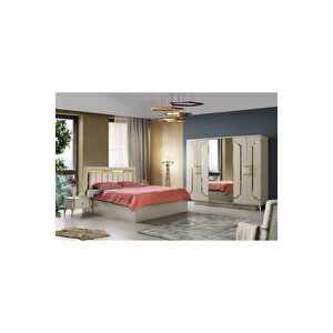 Mi̇lano Gardirop-mdf-kum Beji̇-230x58x210cm-6 Kapak-aynali Kapak-ücretsi̇z Nakli̇ye Ve Montaj