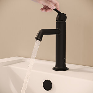 Vitra Origin Classic Lavabo Bataryası A4288036 Üstten Kumandalı - Mat Siyah