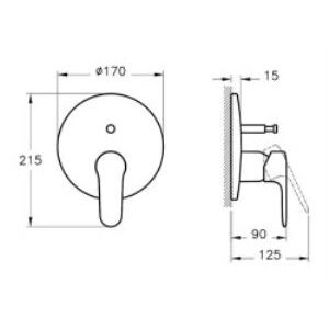 Root Square Temassız Lavabo Bataryası A47127 Elektrikli - Tek Su Girişli - Krom