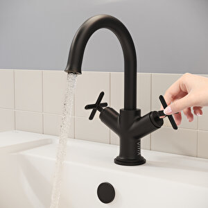Vitra Origin Classic Lavabo Bataryası Çift Kumandalı Mat Siyah A4288436