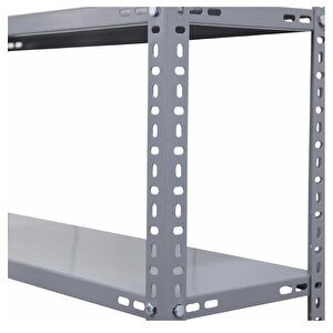 ®4 Katlı  2 Li Bitişik Çelik Raf Galvaniz Raf Arşiv Rafı Depo Rafı  Kiler Rafı 43x75x100 Dx51 Kalite 43x75x100 cm