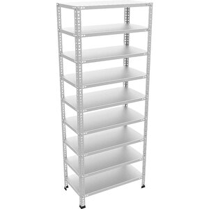 ®9 Katlı Çelik Raf Galvaniz Raf Arşiv Rafı Depo Rafı  Kiler Rafı 31x75x200 Dx51 Kalite 31x75x200 cm