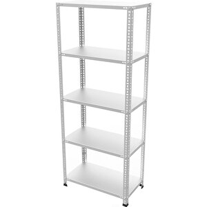 ®5 Katlı Çelik Raf Galvaniz Raf Arşiv Rafı Depo Rafı  Kiler Rafı 31x60x150 Dx51 Kalite