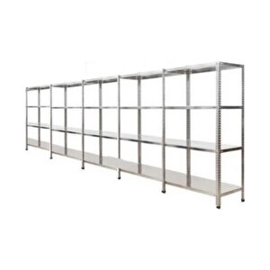 ®4 Katlı  5 Li Bitişik Çelik Raf Galvaniz Raf Arşiv Rafı Depo Rafı  Kiler Rafı 43x60x200 Dx51 Kalite 43x60x200 cm