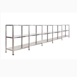 ®3 Katlı  5 Li Bitişik Çelik Raf Galvaniz Raf Arşiv Rafı Depo Rafı  Kiler Rafı 59x93x200 Dx51 Kalite 59x93x200 cm
